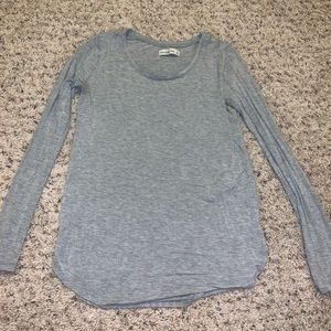 Grey and White Stripped Long Sleeve Fits a Small